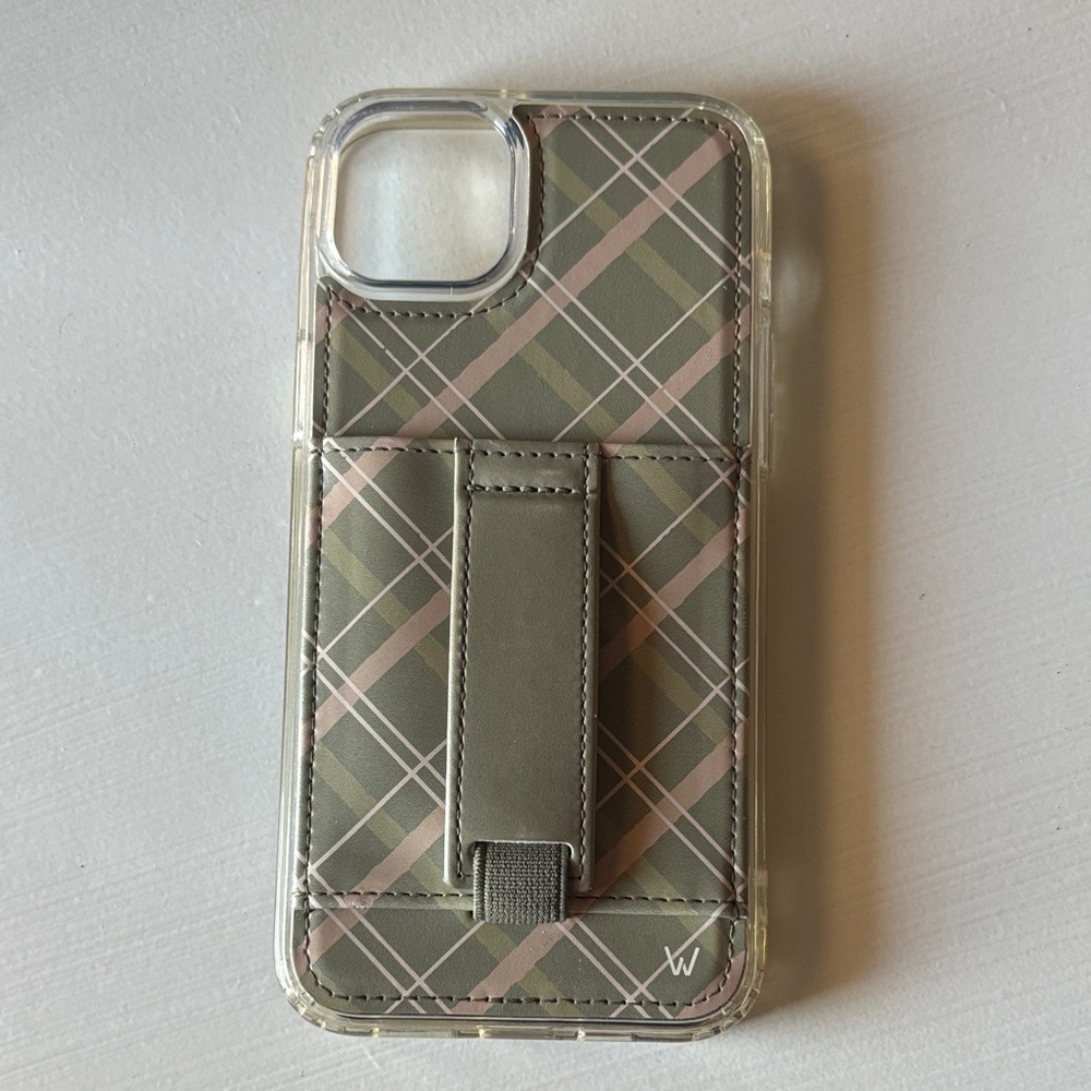 Plaid Green walli case for Apple iPhone 15 plus